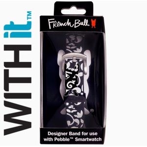 FRENCH BULL—PEBBLE WATCH BAND—IN BLACK VINES!! THESE BAND’S ARE SO PRETTY!!
